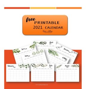 Free Printable 2021 Calendar