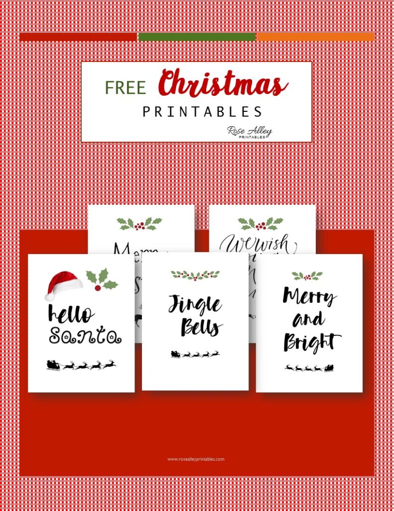 Free Christmas Printables - Rose Alley Printables