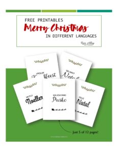  Merry Christmas In Different Languages - Rose Alley Printables