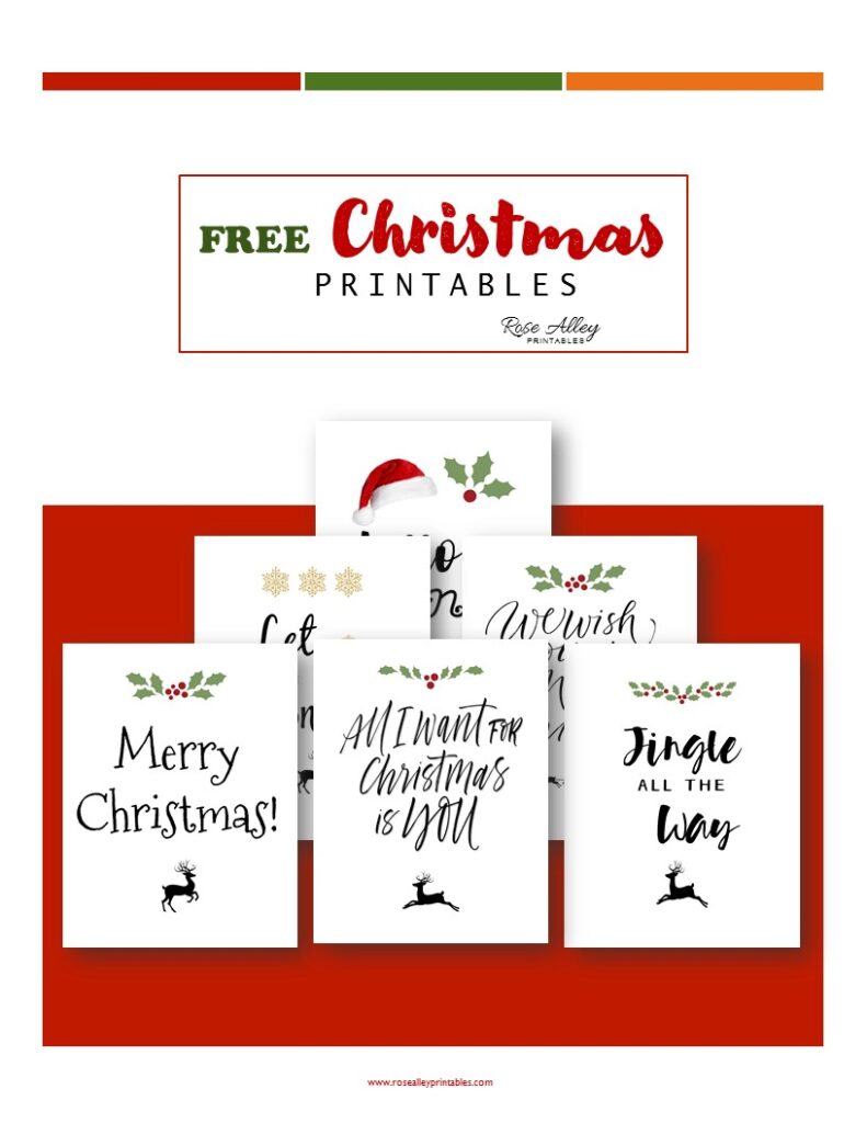 2 FREE SUBWAY ART PRINTABLES - CHRISTMAS IN OUR HEARTS