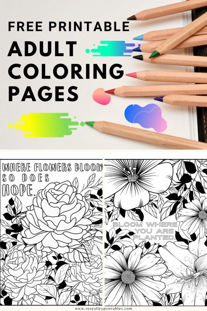 4 FREE PRINTABLE SPRING COLORING PAGES