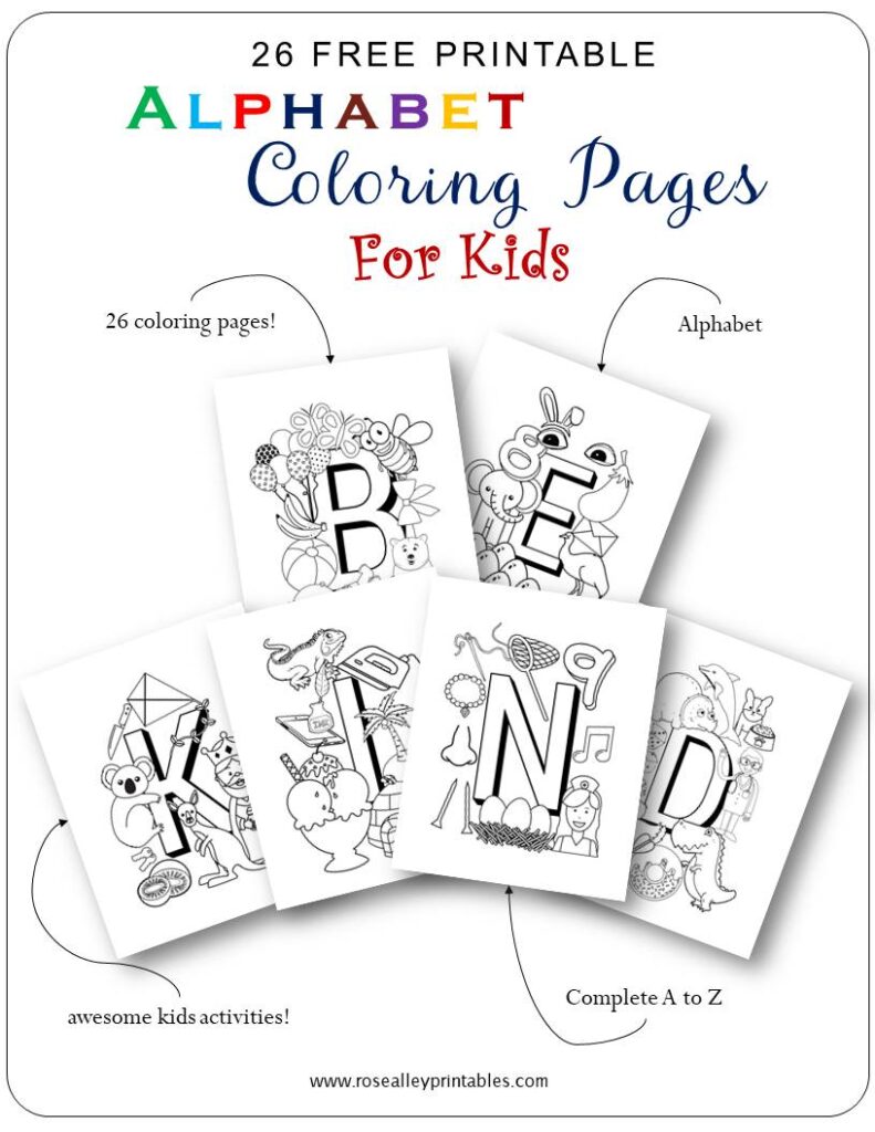 26 Free Printable Alphabet Coloring Pages For Kids