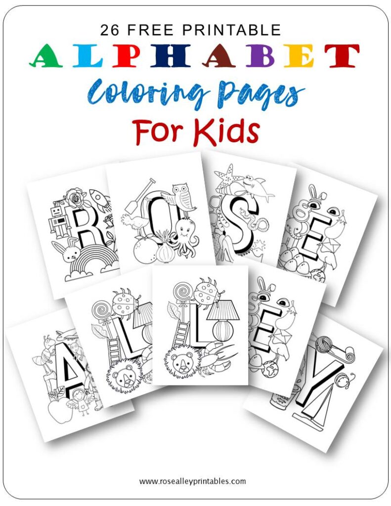 26 Free Printable Alphabet Coloring Pages For Kids