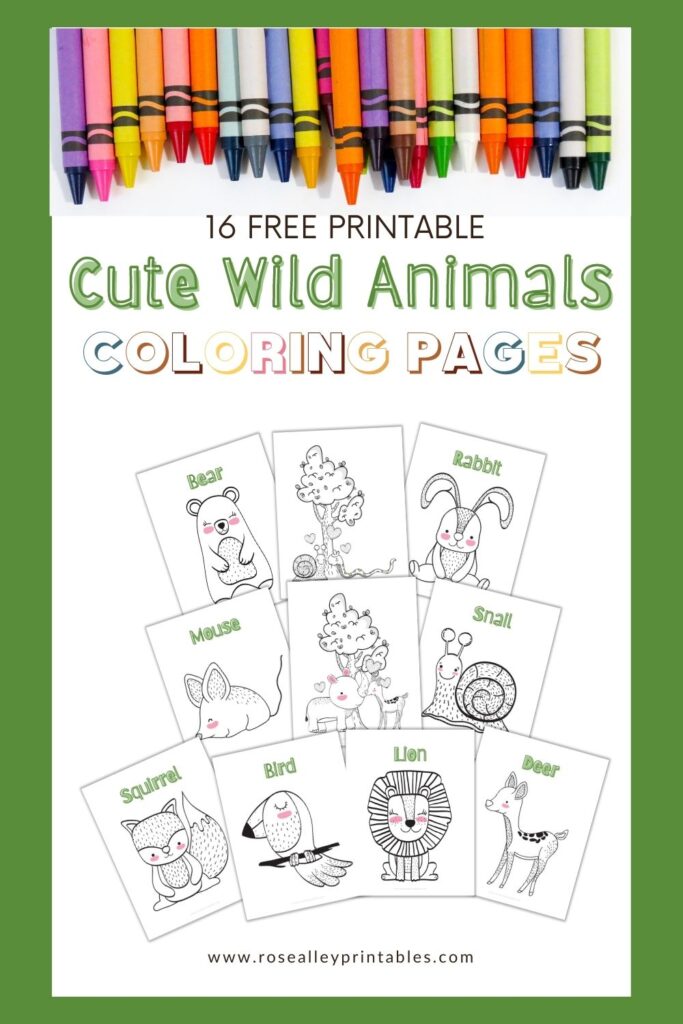 16 Free Printable Cute Wild Animals Coloring Pages