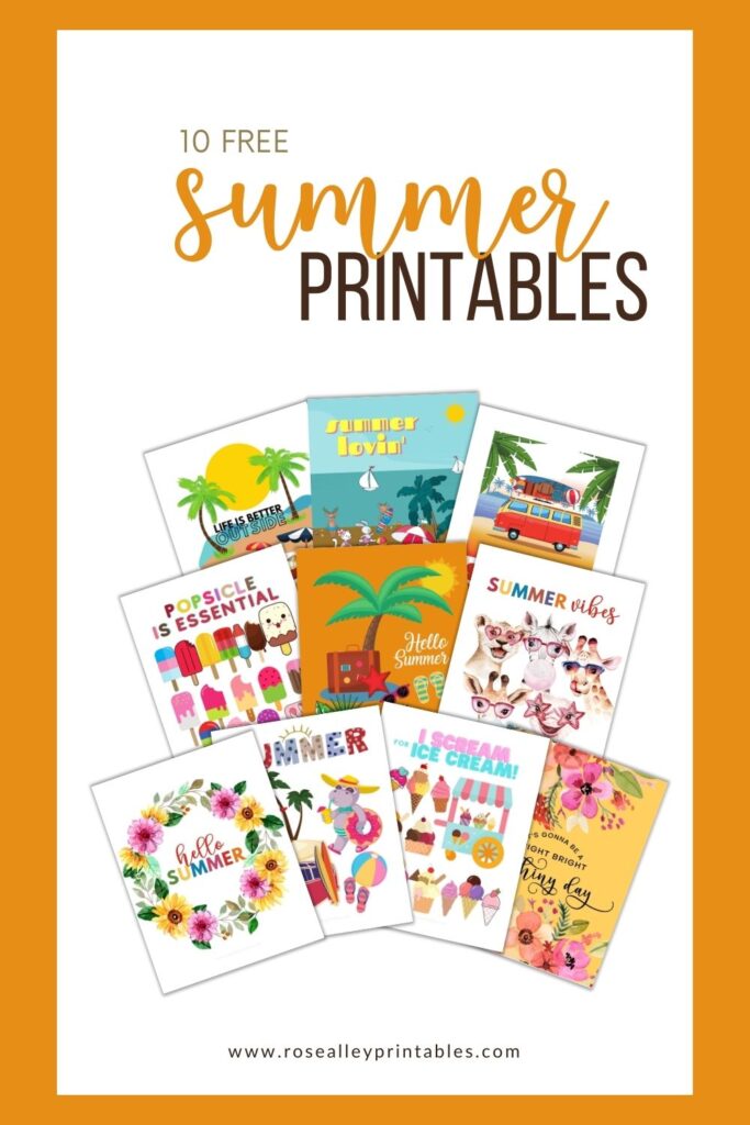 10 Free Summer Printables