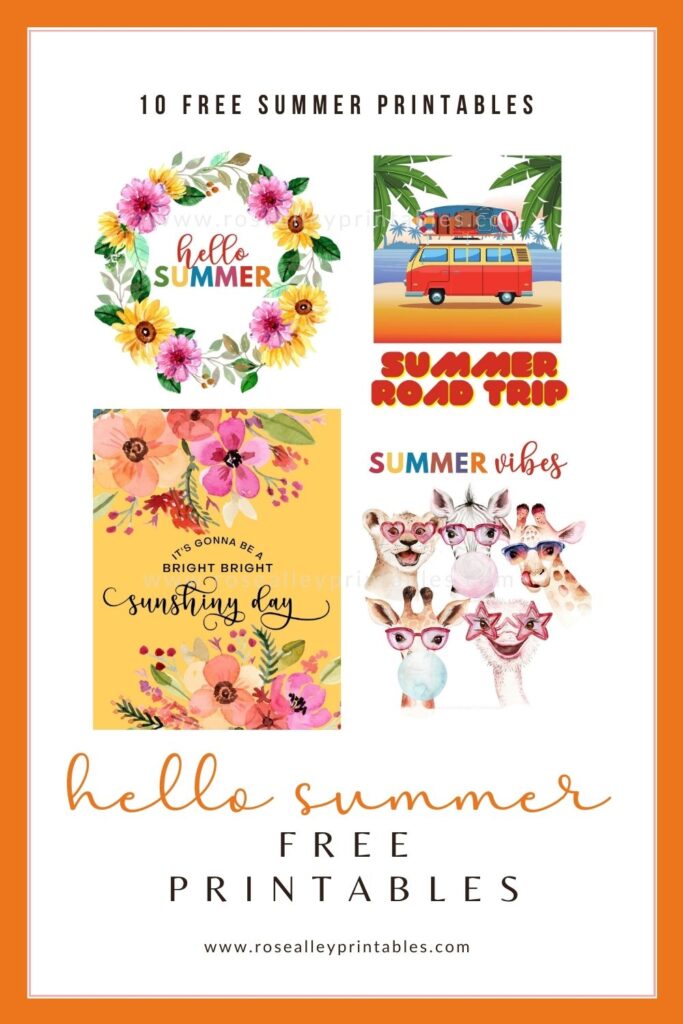10 Free Summer Printables