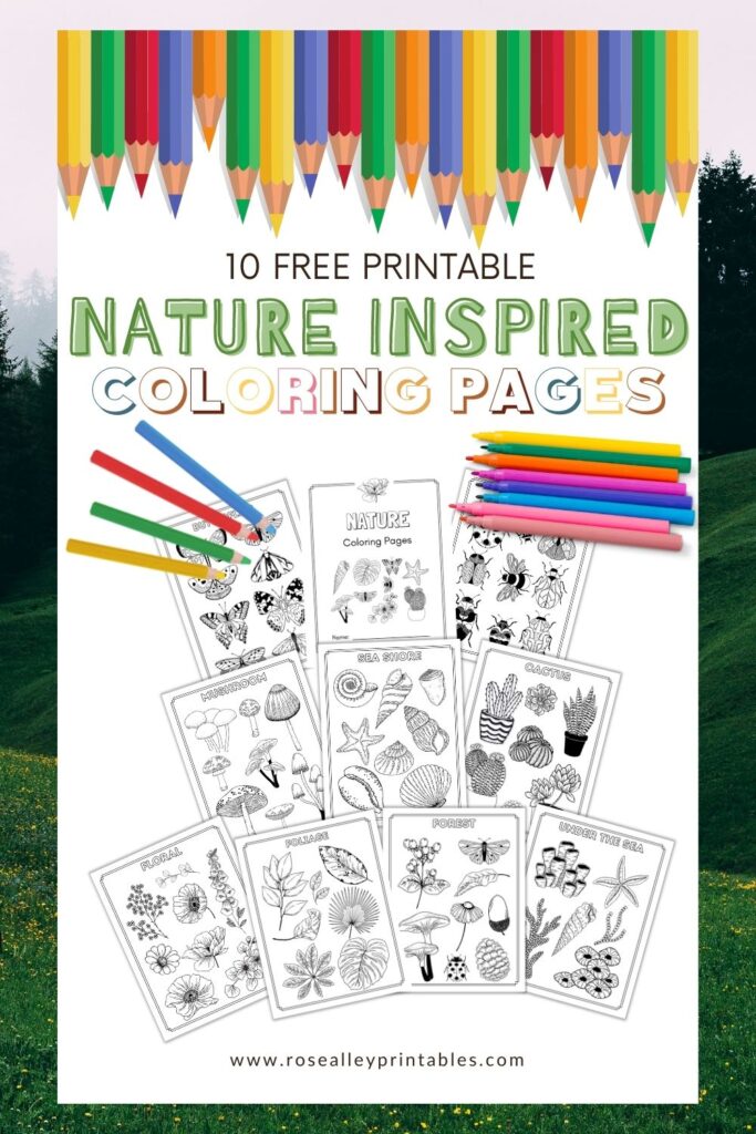 10 Free Printable Nature Inspired Coloring Pages