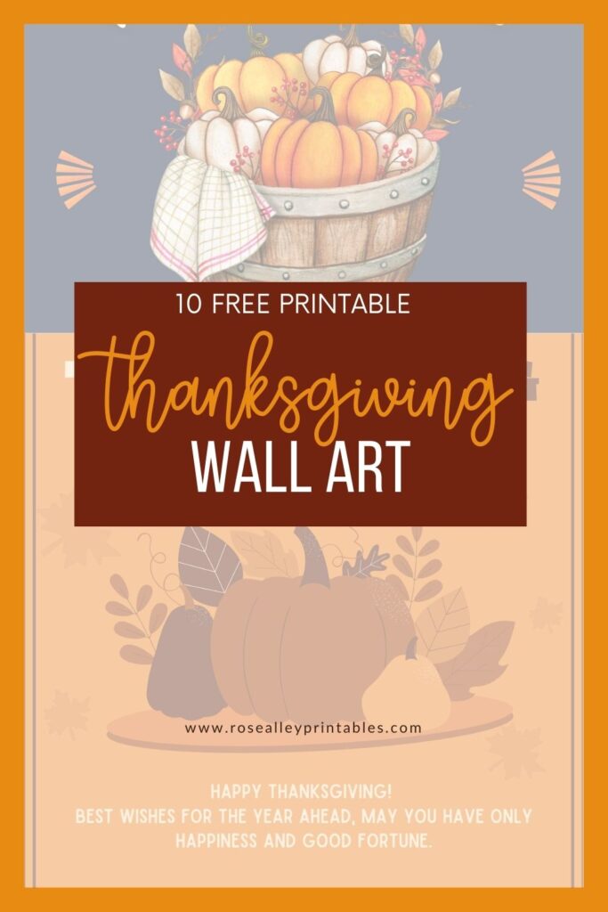 10 Free Printable Thanksgiving Wall Art