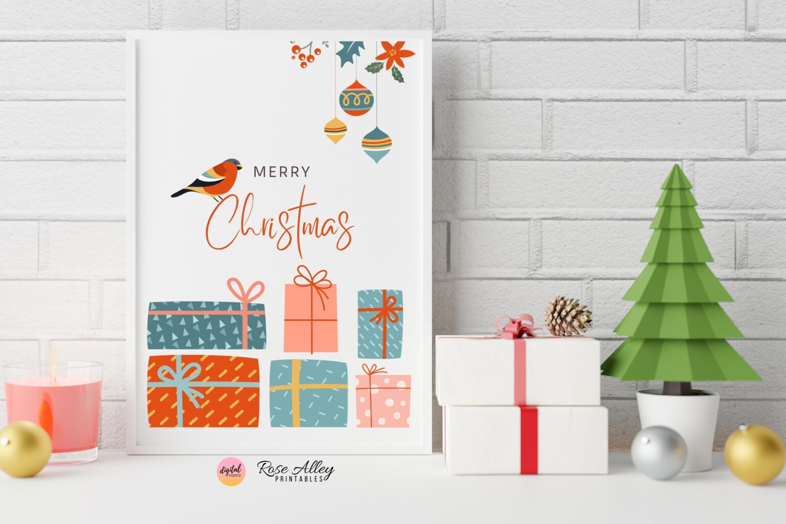 20 Free Printable Christmas Wall Art