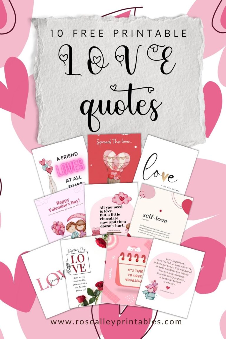 10 Free Printable Love Quotes