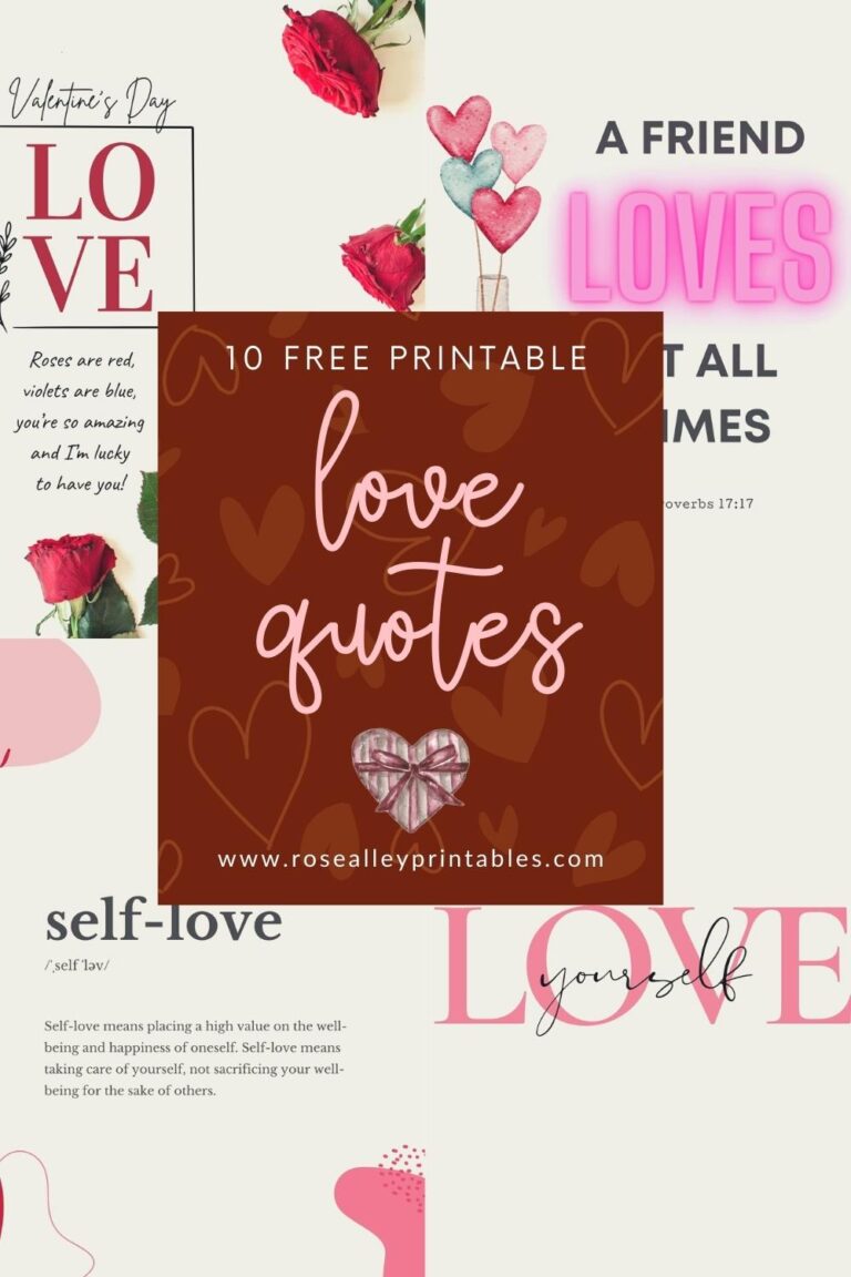 10 Free Printable Love Quotes