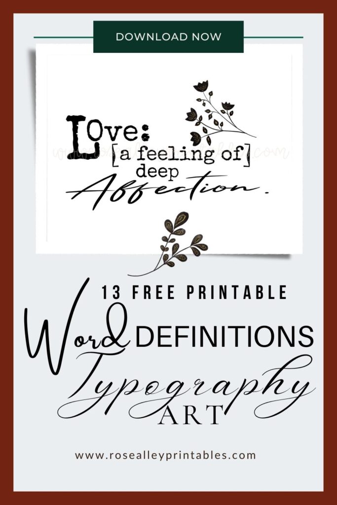 13 Free Printable Word Definitions Typography Art
