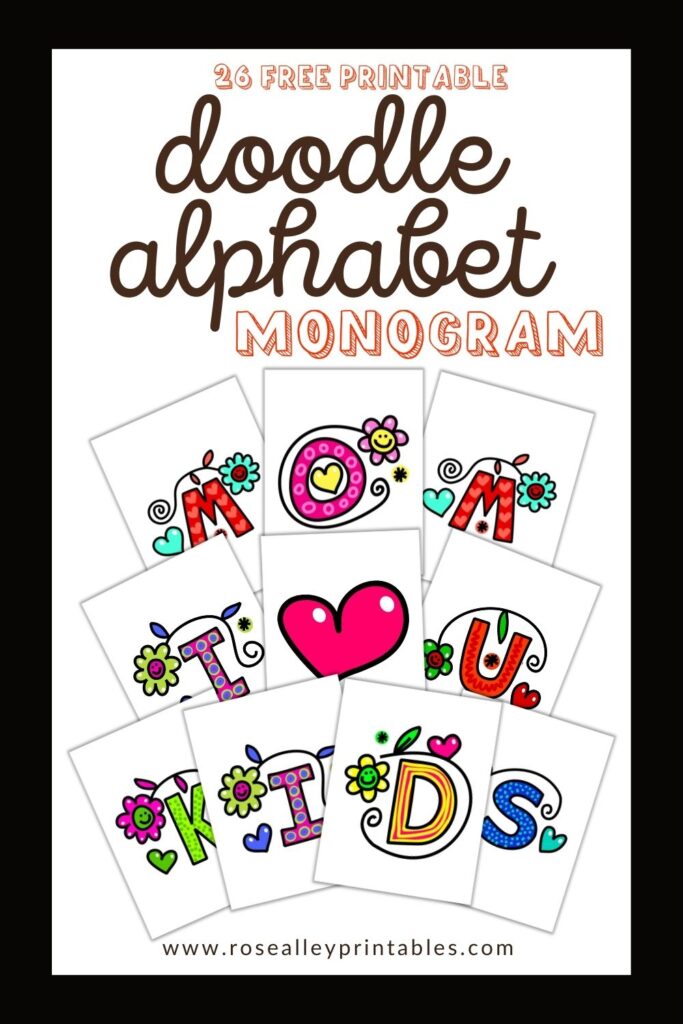 26 Free Printable Doodle Alphabet Monogram