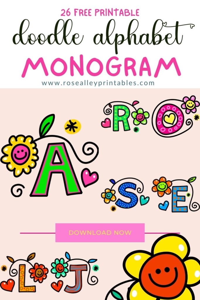 26 Free Printable Doodle Alphabet Monogram