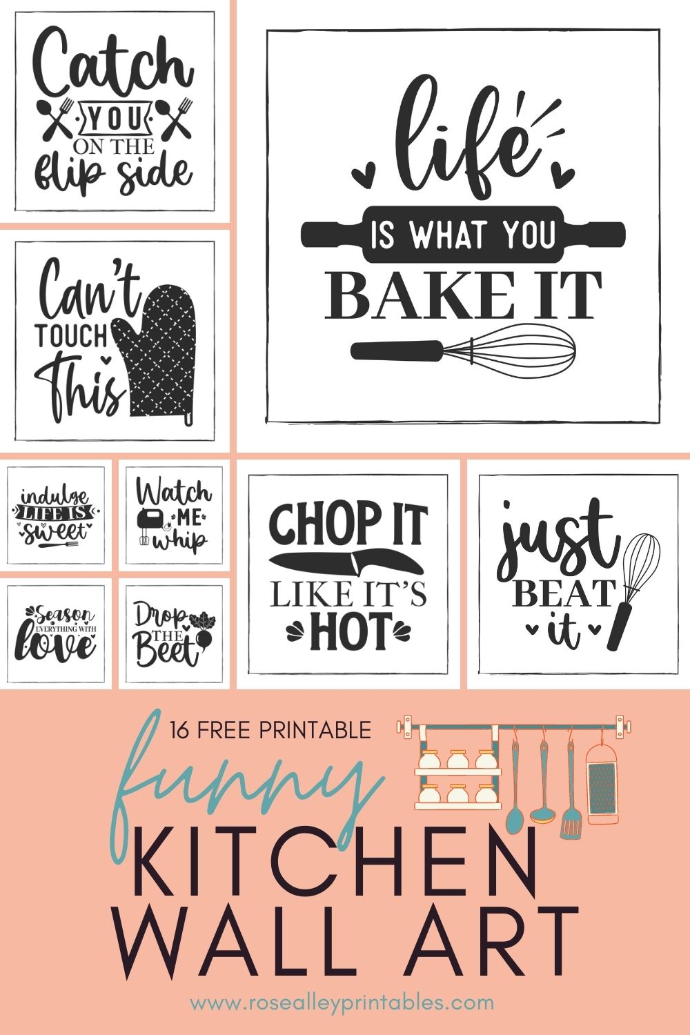 16 Free Funny Kitchen Wall Art