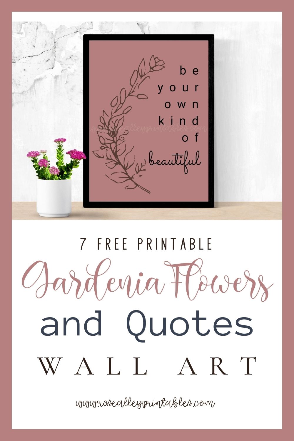 7 Free Printable Gardenia Flowers And Quotes Wall Art