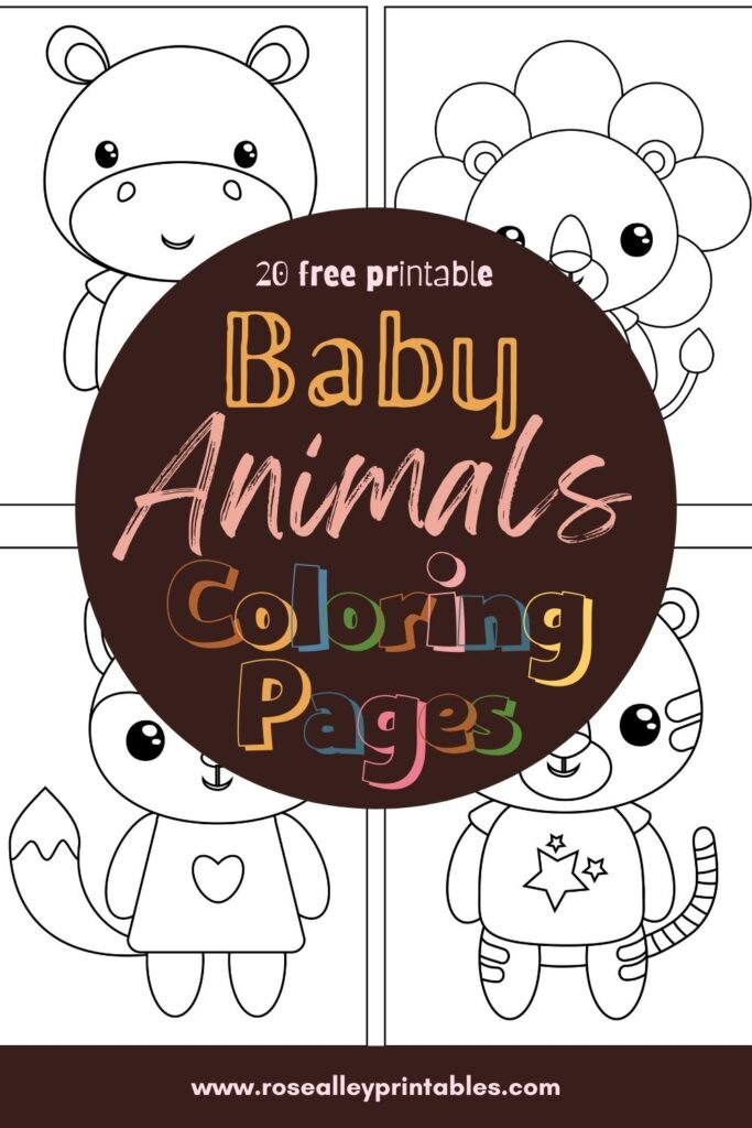 20 Free Printable Baby Animals Coloring Pages