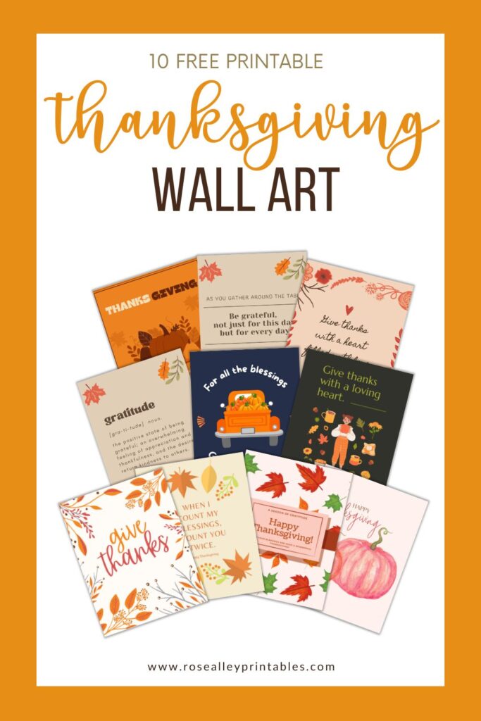 10 Free Printable Thanksgiving Wall Art