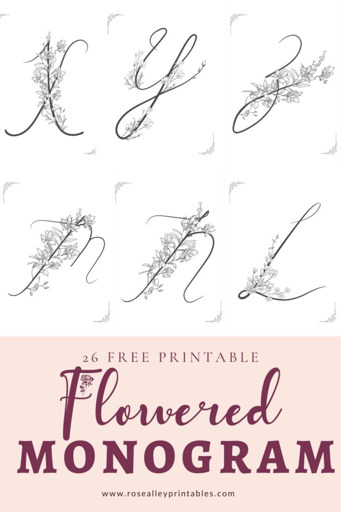 26 Free Printable Flowered Monogram