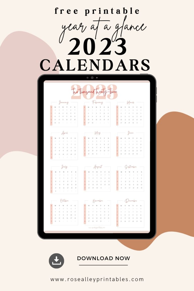 Free Printable 2023 Calendars