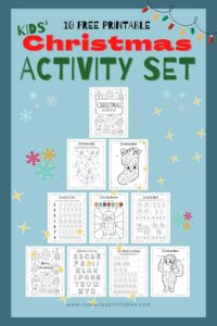 10 Free Printable Kids Christmas Activity Set