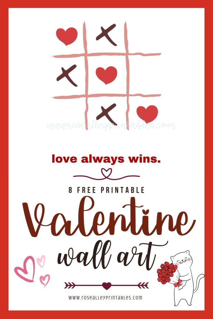 8 Free Printable Valentine Wall Art