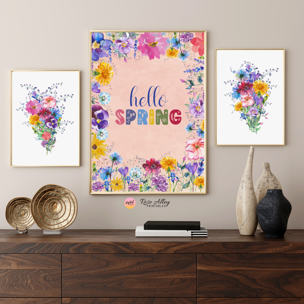 Wildflowers Bouquet Wall Art Printable