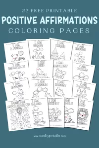 22 Free Printable positive Affirmations Coloring Pages