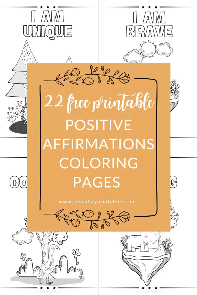 22 Free Printable Positive Affirmations Coloring Pages