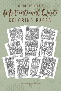 10 Free Printable Motivational Quote Coloring Pages