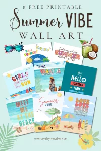 8 Free Printable Summer Vibe Wall Art