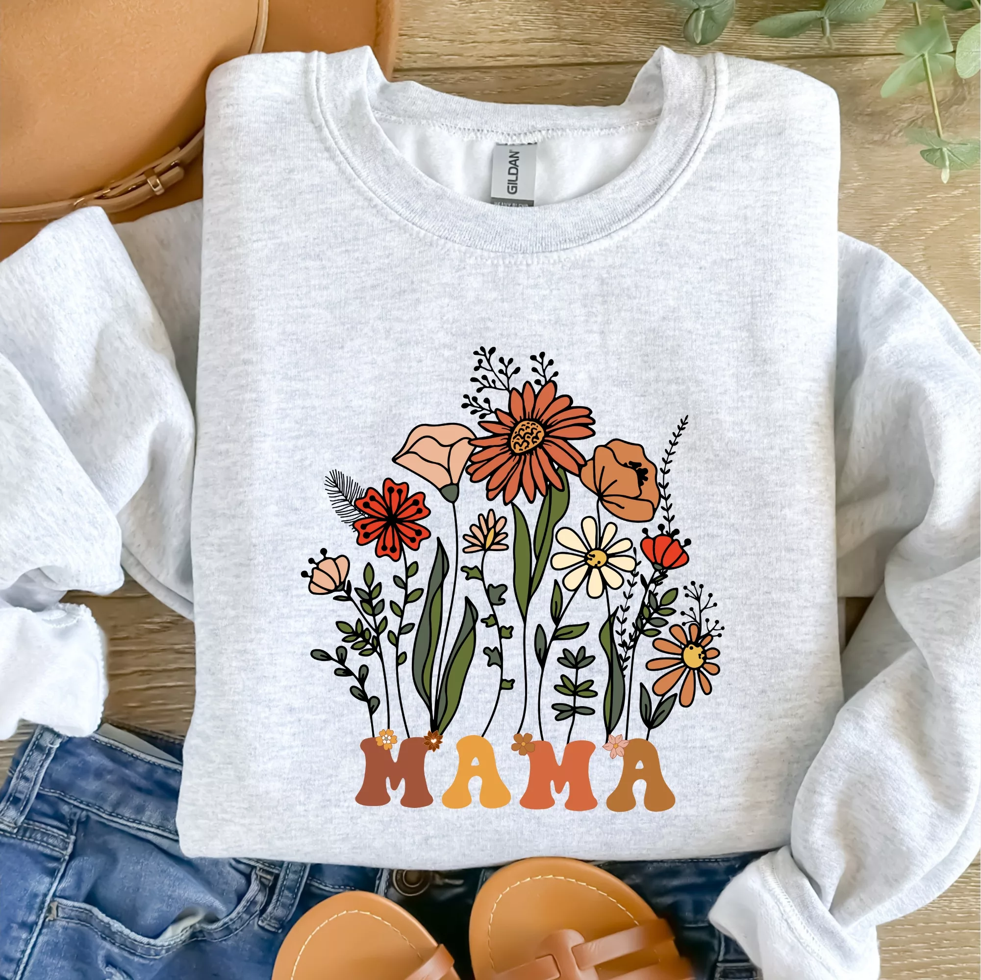 Wildflowers Mama Crewneck Sweatshirt