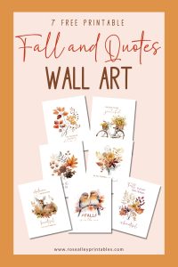 7 Free Printable Fall & Quotes Wall Art