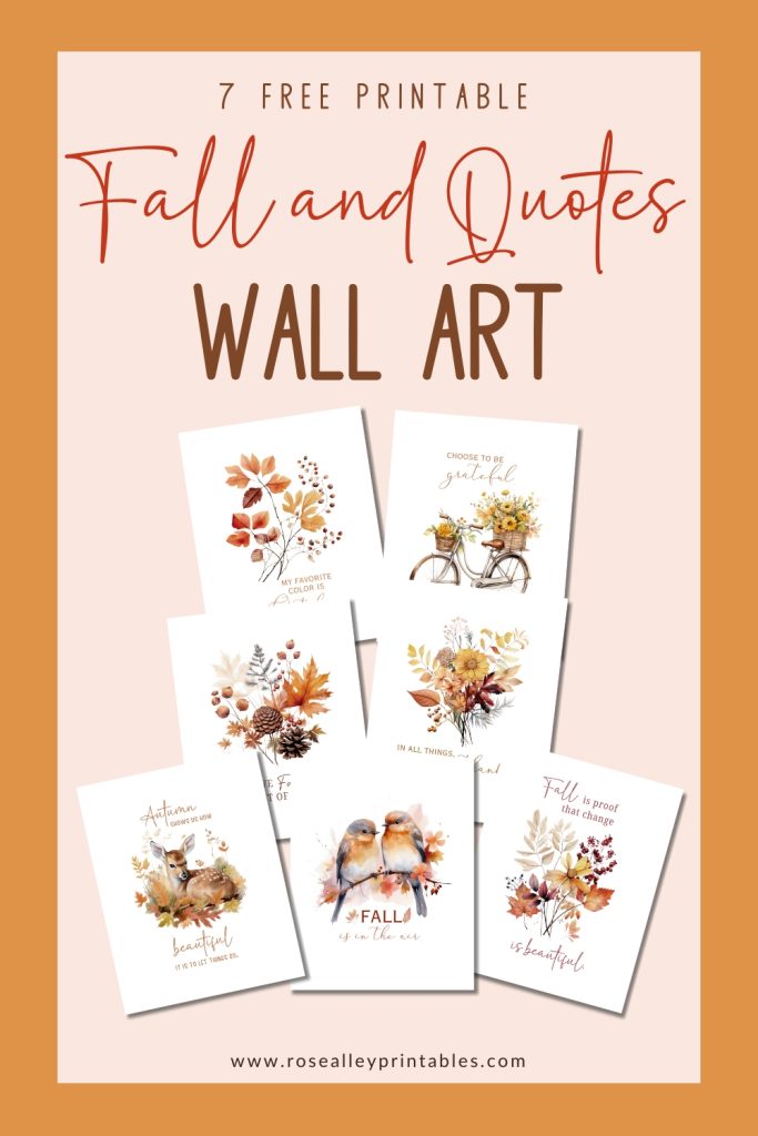 7 Free Printable Fall & Quotes Wall Art