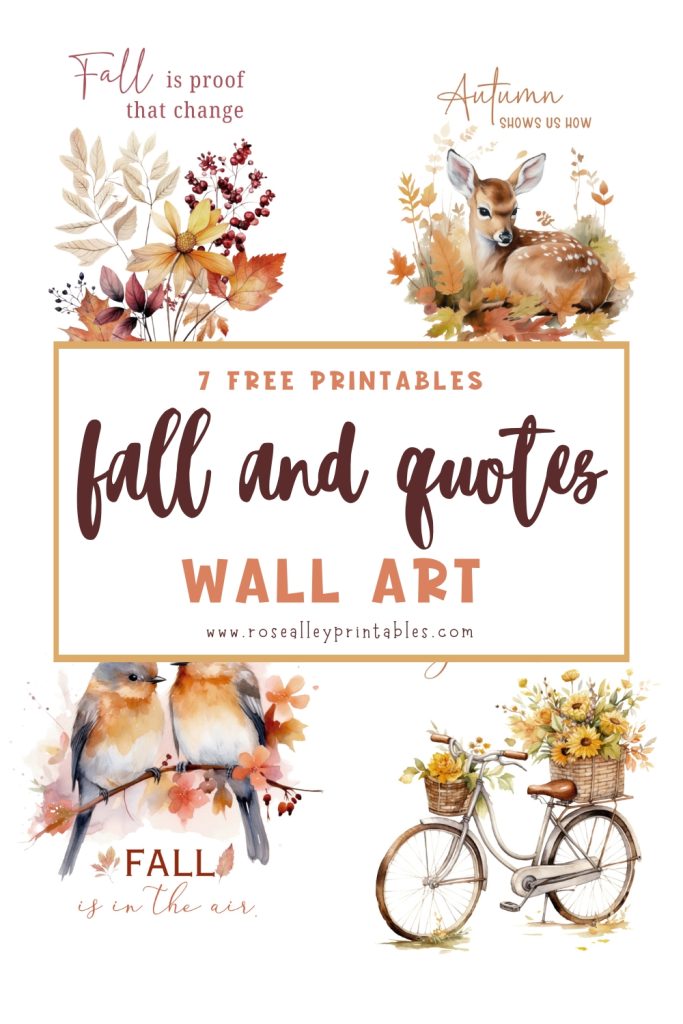 7 Free Printable Fall & Quotes Wall Art